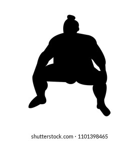Sumo wrestler in a stance