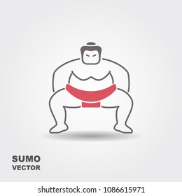 Sumo-Ringer. Stilvolles, einfaches Symbol. Vektorillustration