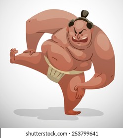 Sumo wrestler, vector