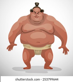 Sumo wrestler, vector