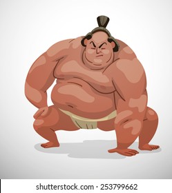 Sumo wrestler, vector