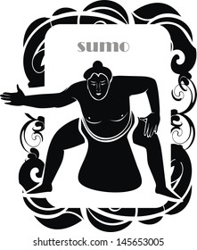 sumo wrestler - vector drawing