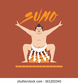 Sumo Wrestler, Vector illustration