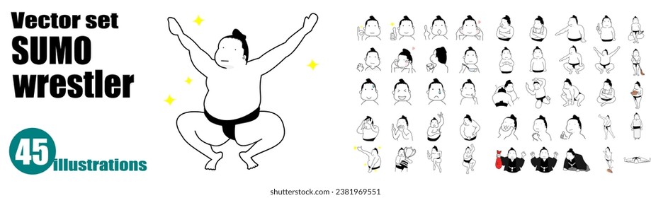 Sumo-Ringer-Vektorgrafik-Set