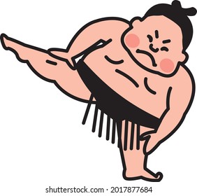A sumo wrestler who is serious about 