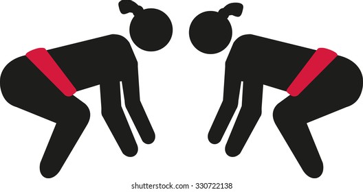 Sumo wrestling icon