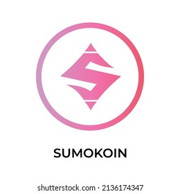 Icono de moneda de moneda de cifrado Sumokoin. Símbolo de la moneda SUMO. Icono de vector criptodivisa. Ilustración de vector plano - Vector