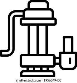 Sump pump Concept, submersible pump or dewatering pump  Vector Icon Design, fluid and gravity direct lift Pump Symbol, Electrical energy into hydraulic energy machine converter stock illustration