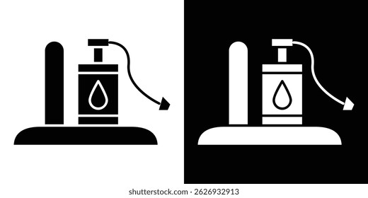 Conceito de ícone de bomba de depósito, ilustração vetorial