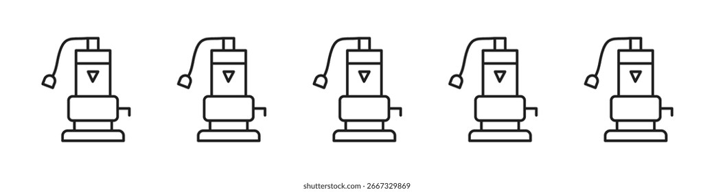 Icone de bomba de depósito design, logotipo, aplicativo, IU. Ilustração vetorial, EPS
