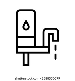 Sump pump icon logo sign set vector outline