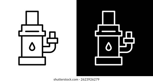 Símbolo de icono de bomba de sumidero. Vector EPS 10