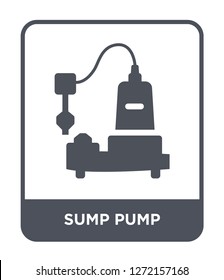 Sump Pump Icon Vector On White Background, Sump Pump Trendy Filled Icons From Furniture And Household Collection, Sump Pump Simple Element Illustration