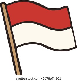 ilustração de design plano de vetor pemuda sumpah. ilustração de design plano de vetor de bandeira