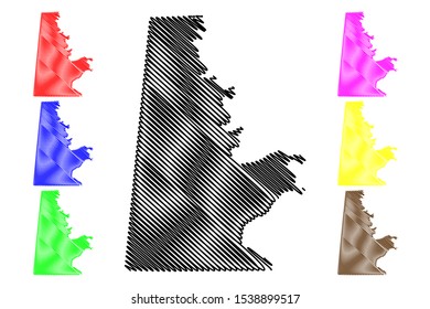 Sumter County, Alabama (Counties in Alabama, United States of America,USA, U.S., US) map vector illustration, scribble sketch Sumter map