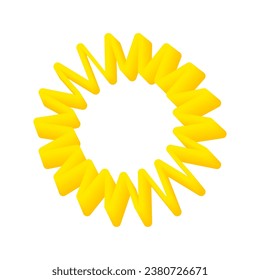 Sun 3d icon. Vector illustration.