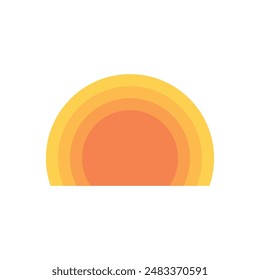 sol sobre el horizonte icono de representación solar fondo abstracto esfera de diseño Ilustración vectorial