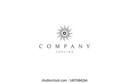 Sun abstract black Circle vector logo design