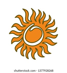 Sun Abstract Design Illustration Template Vector