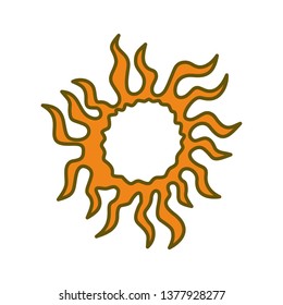 Sun Abstract Design Illustration Template Vector