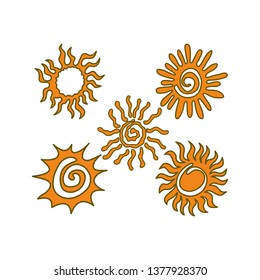 Sun Abstract Design Illustration Template Vector