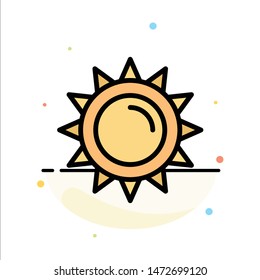 Sun Abstract Flat Color Icon Template