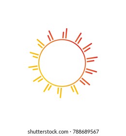 SUN Abstract Geometry logo Symbol. Modern template Flat design signs. vector icon illustration - Vector