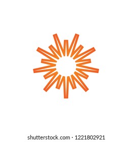 Sun abstract graphic design element template vector illustration