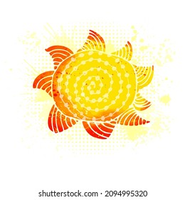The sun is abstract. Hello summer. Vector illustration - Powered by Shutterstock - Get 15% off with code: PIKWIZARD15