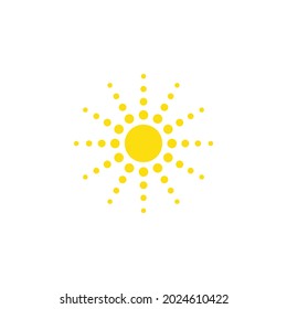 Sun abstraktes Symbol. Einfach und modern. Kann für Logos verwendet werden.