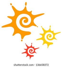 Sun. Abstract icons on white background. Vector illustration EPS10