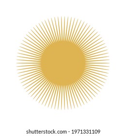 Sun abstract illustration isolated on white background