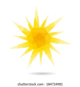 Sun abstract isolated on a white backgrounds, vector illustration