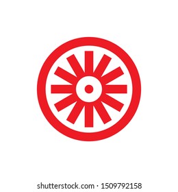 Sun Abstract logo design vector