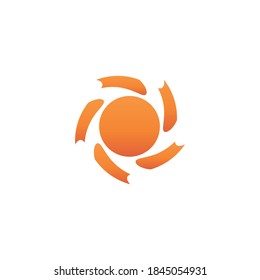 sun abstract logo design vector symbol