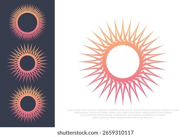 sun abstract logo design . vector illustration