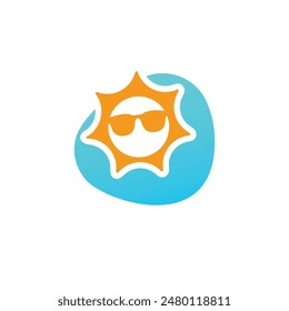 sun abstract logo modern style
