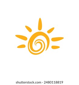 sun abstract logo modern style
