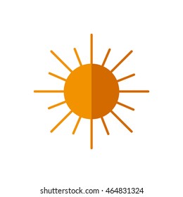 sun abstract sky circle orange icon. Isolated and flat illustration. Vector graphic