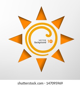 Sun. Abstract summer background. Vector eps 10.