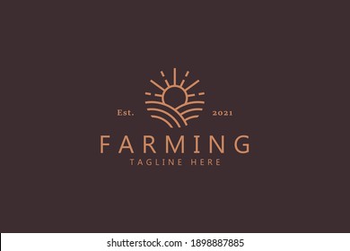 Sun and Agriculture Premium Quality Logo