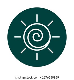 sun alternative sustainable energy vector illustration block line style icon