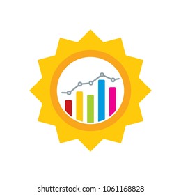 Sun Analytic Logo Icon Design