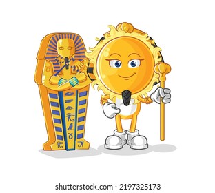 the sun ancient egypt cartoon. cartoon mascot vector