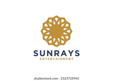 sun, arc design templates, geometric abstract design elements for decoration