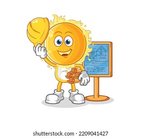 the sun Architect illustration. character vector