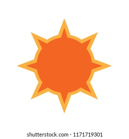 sun art flat icon weather forecast icon, sun vector seasons sunny weather, sunny weather icon illustration