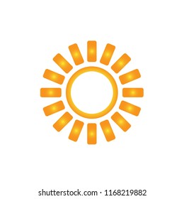 sun art icon vector - forecast weather sign 