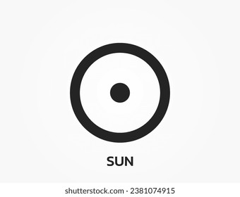 sun astrology symbol. zodiac, astronomy and horoscope sign. isolated vector image in simple style