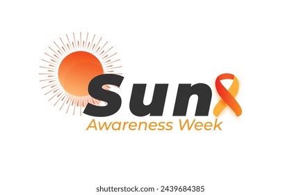 Sun Awareness Week. background, banner, card, poster, template. Vector illustration.